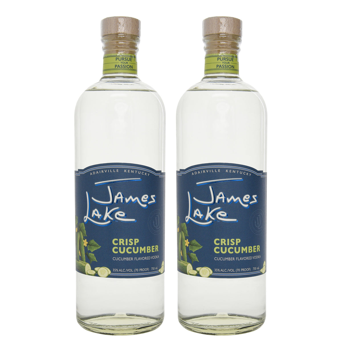 James Lake Crisp Cucumber Vodka - 2 Pack